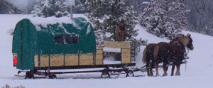 Sleigh Rides at Cache Creek outside of Gateway Montana